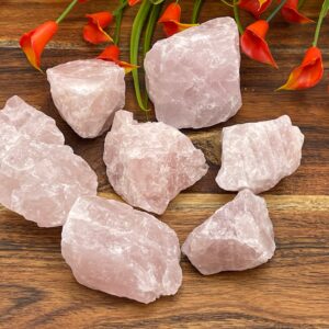 Rose Quartz Raw Chunks, Healing Crystals Rough Chunks, Stone of Love Rose Quartz Raw Chunks, Healing Crystals Rough Chunks, Stone of Love