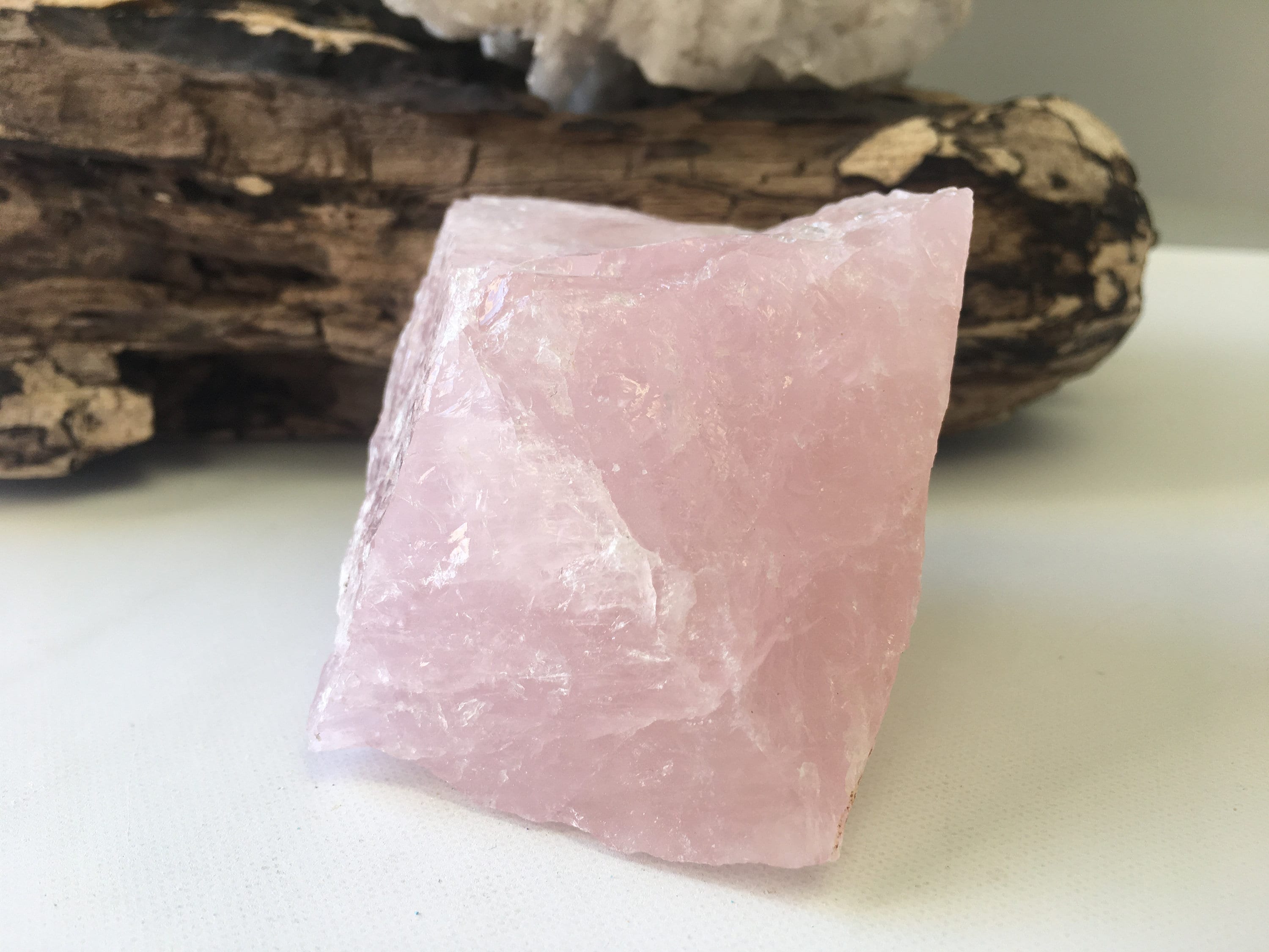 Raw Rose Quartz Crystal, Natural Healing Stone (7.5cm X 5cm)