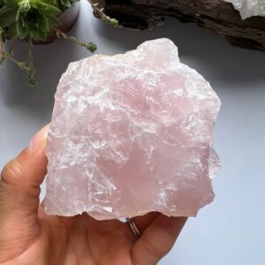 Raw Rose Quartz Crystal, Healing Stone Specimen Raw Rose Quartz Crystal, Healing Stone Specimen