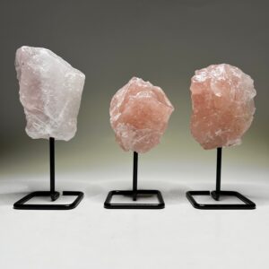 Raw Rose Quartz Crystal On Stand Raw Rose Quartz Crystal On Stand