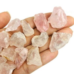 Raw Rose Quartz Crystal: Rough Light Pink Gemstone Shards (3) Xxs Raw Rose Quartz Crystal: Rough Light Pink Gemstone Shards (3) Xxs