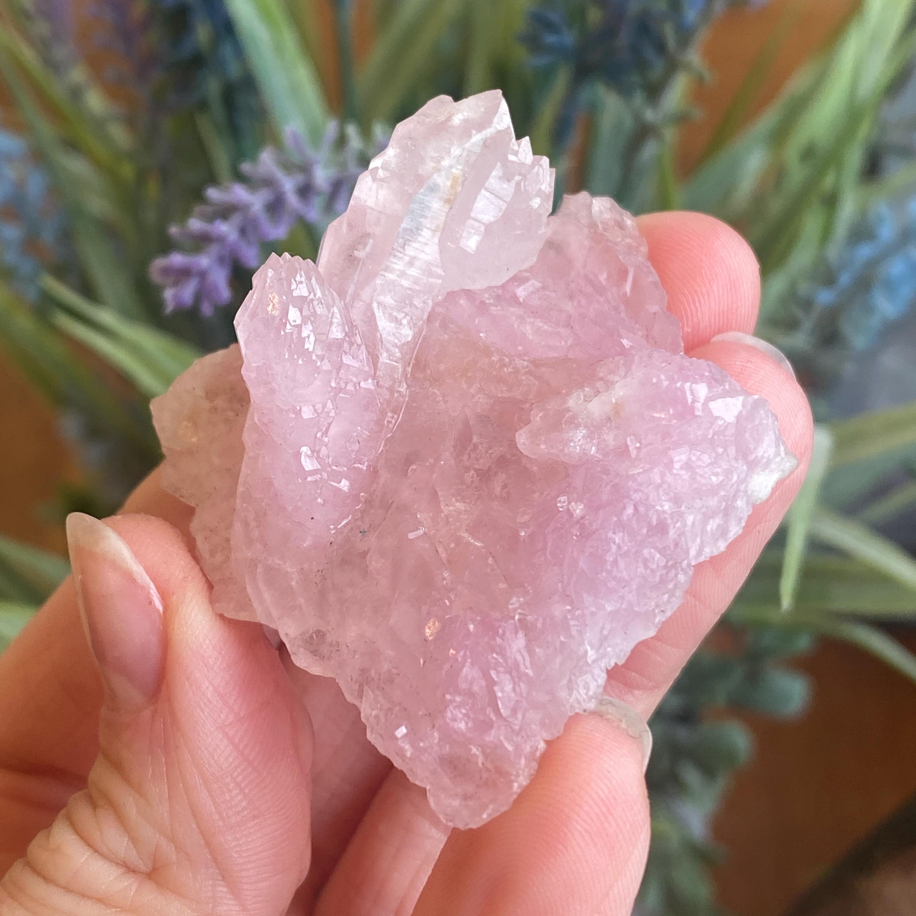 Crystallized Rose Quartz With Scepter, Rose Quartz Crystal Specimen, Crystaline Rose Quartz, Rare