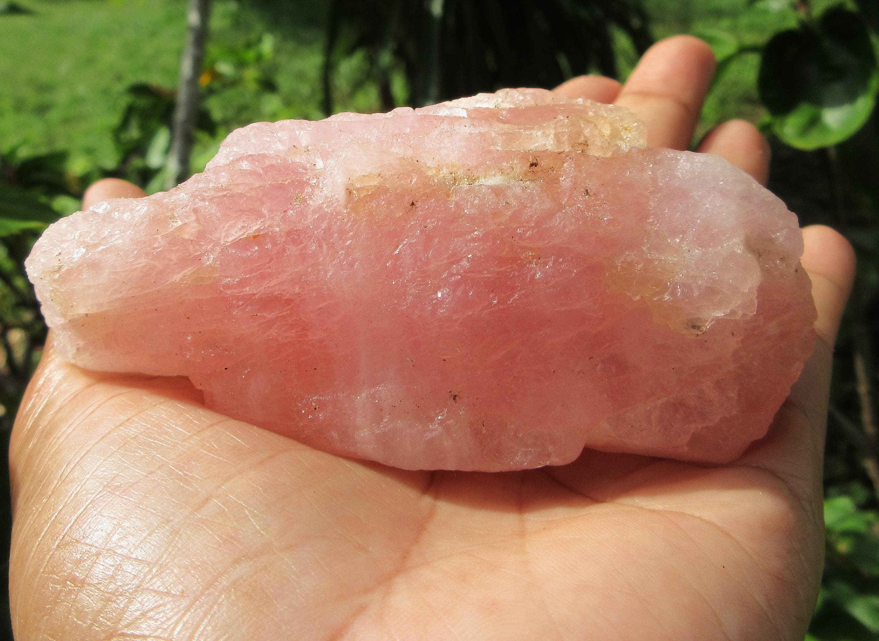 Hot Pink Rose Quartz Crystal: Raw Healing Stone, 258 Gram
