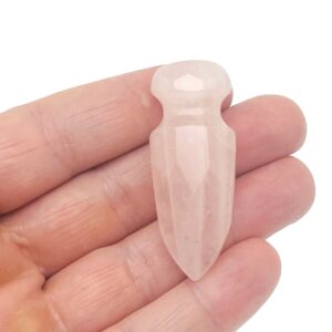 Rose Quartz Mini Sword Dagger Gemstone - Sword Carved Crystal - Crystal Energy - Mineral specimen - Crystal Gifts - SW1001 Rose Quartz Mini Sword Dagger Gemstone - Sword Carved Crystal - Crystal Energy - Mineral specimen - Crystal Gifts - SW1001