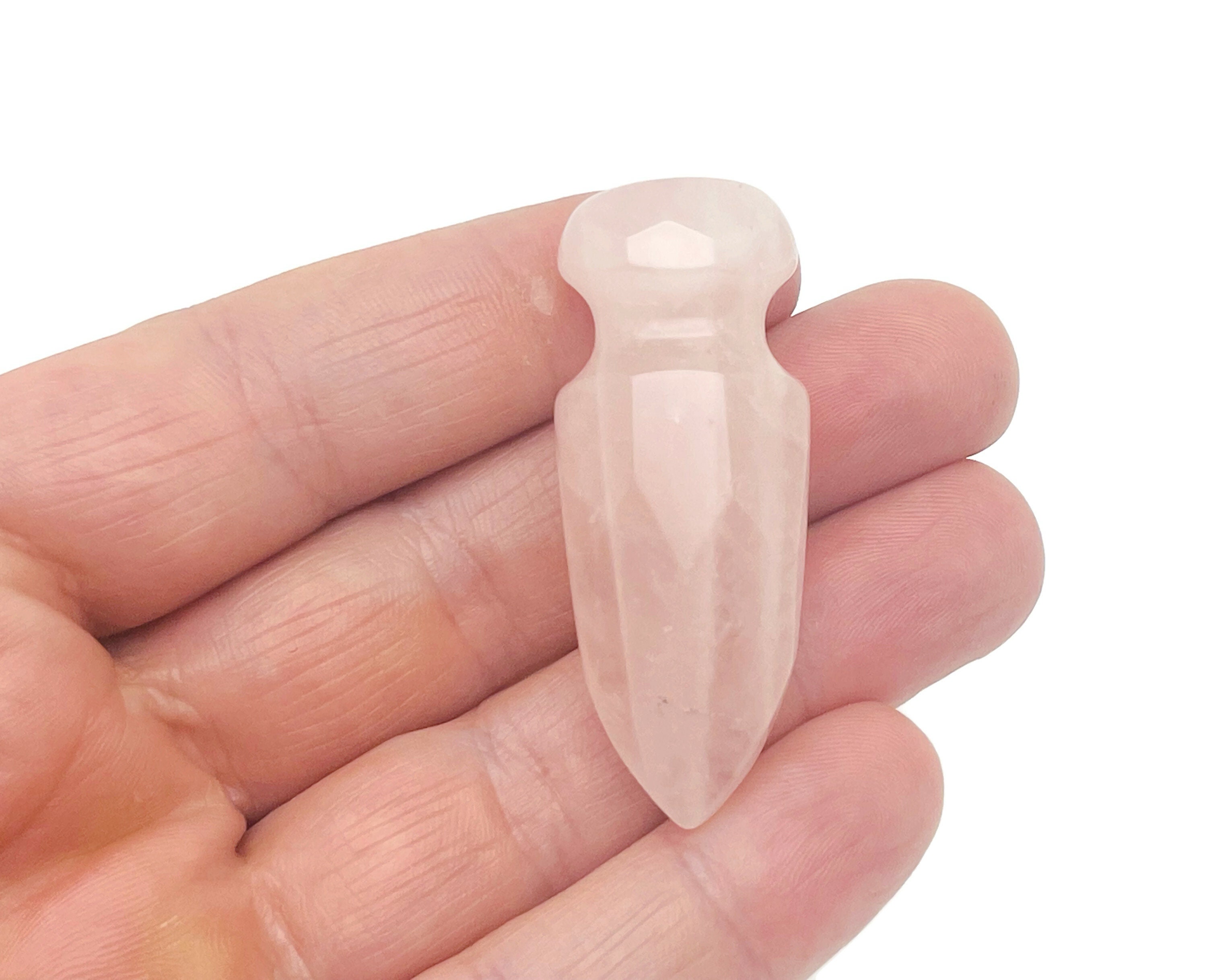 Rose Quartz Mini Sword Dagger Gemstone - Sword Carved Crystal - Crystal Energy - Mineral Specimen - Crystal Gifts - Sw1001