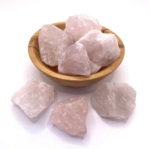 Rose Quartz Raw Natural Pink Rough Stone 1-2'' Rose Quartz Raw Natural Pink Rough Stone 1-2''