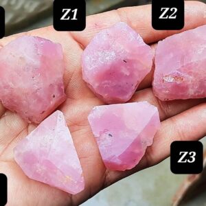 Natural Rose Quartz Rough Gemstone: Raw Crystal Slab Specimens Natural Rose Quartz Rough Gemstone: Raw Crystal Slab Specimens