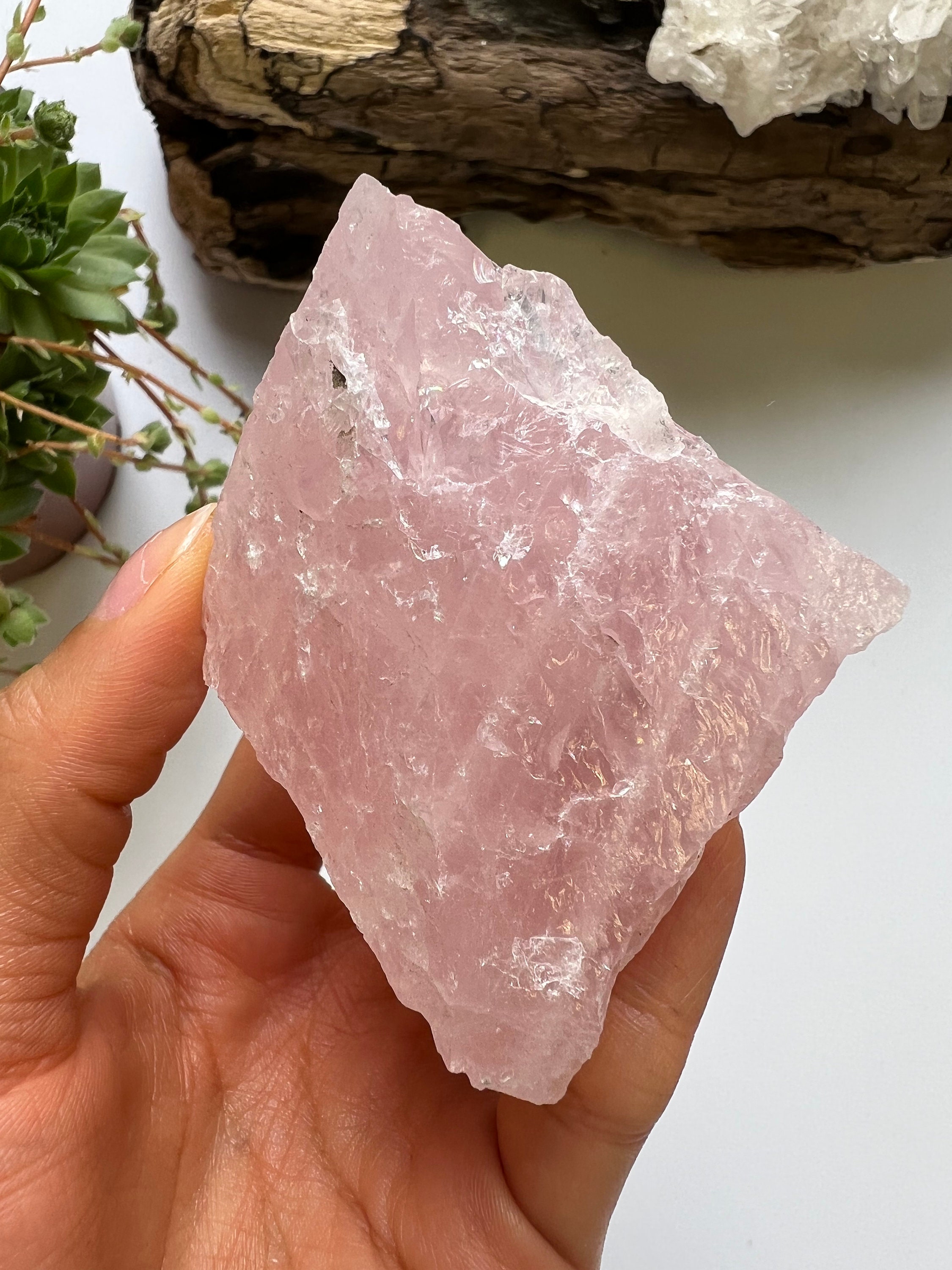 Raw Rose Quartz Crystal (7.5cm X 5cm, 254g)