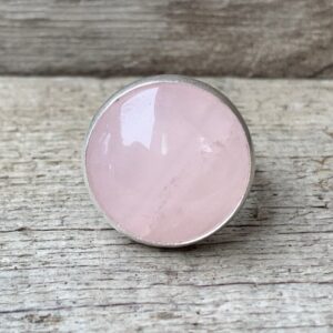 Elegant Romantic Pink Oval Rose Quartz Sterling Silver Ring | Rose Quartz Ring | Boho | Gifts For Her | Valentine's Day | Love Ring