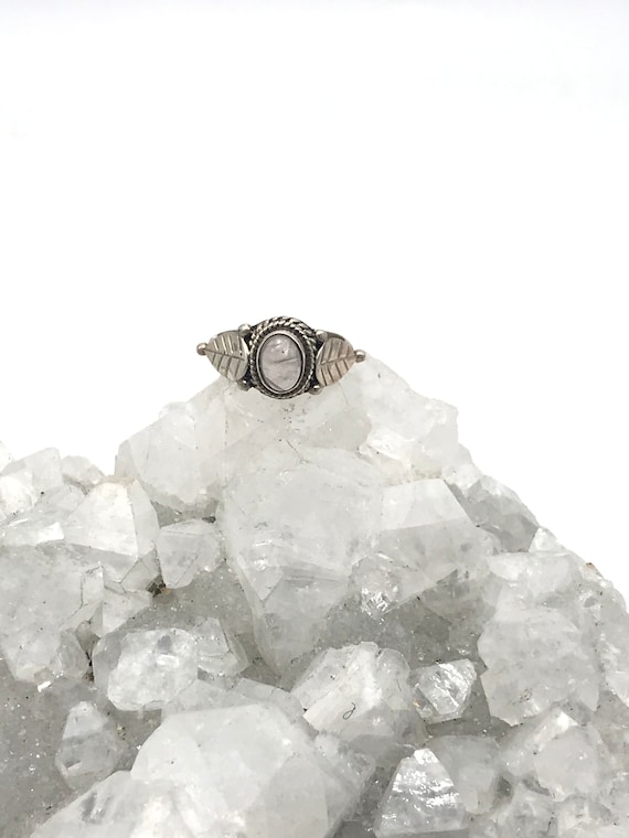 Petite Rose Quartz Ring, Size 5 1/2