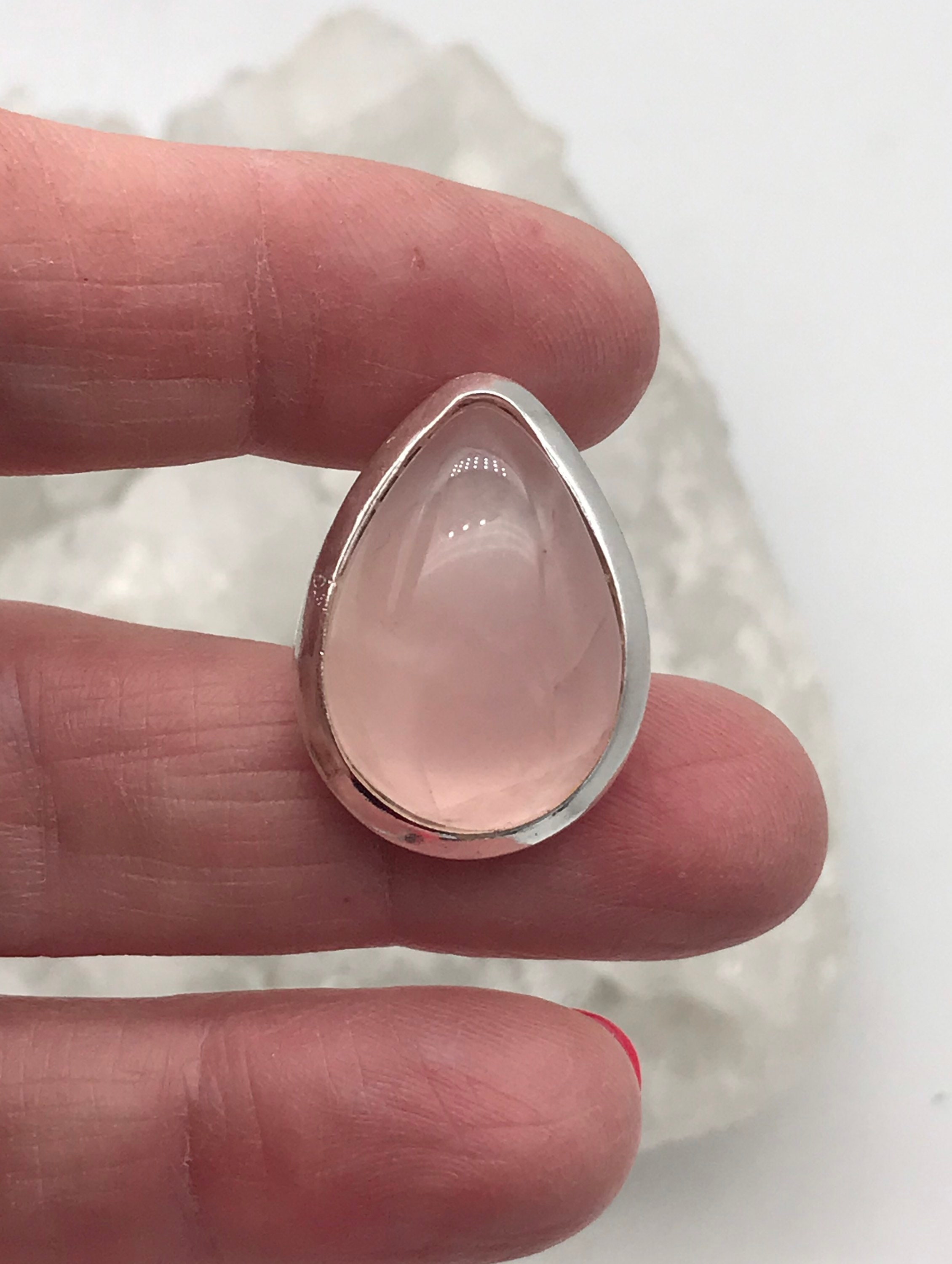 Rose Quartz Ring, Size 6 1/2