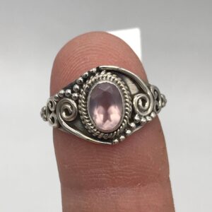Rose Quartz Ring, Size 6