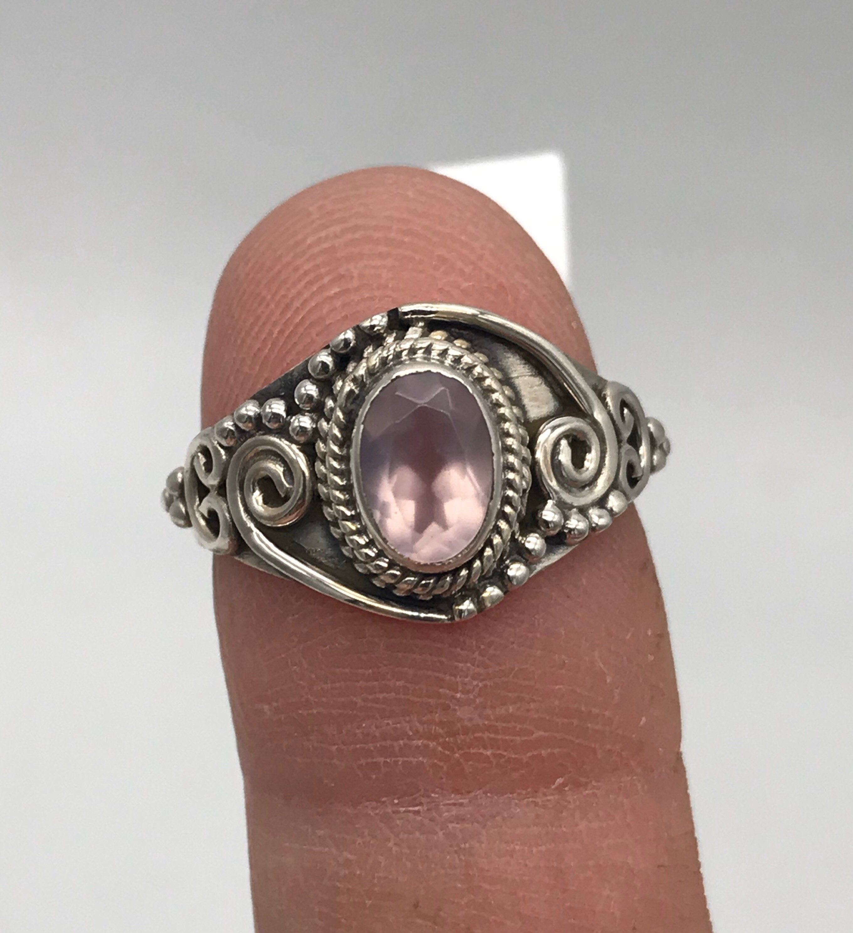 Rose Quartz Ring, Size 6