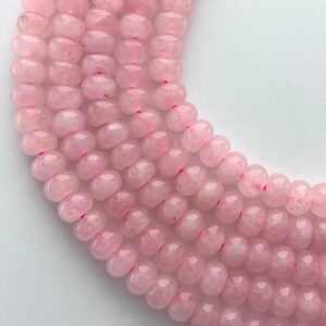 5x8mm Rondelle Rose Quartz Gemstone Beads. 15" Strand Of High Quality Rondelle Shaped Beads, Approx. 70 Per Strand. Pink Quartz. 5x8mm Rondelle Rose Quartz Gemstone Beads. 15" Strand Of High Quality Rondelle Shaped Beads, Approx. 70 Per Strand. Pink Quartz.