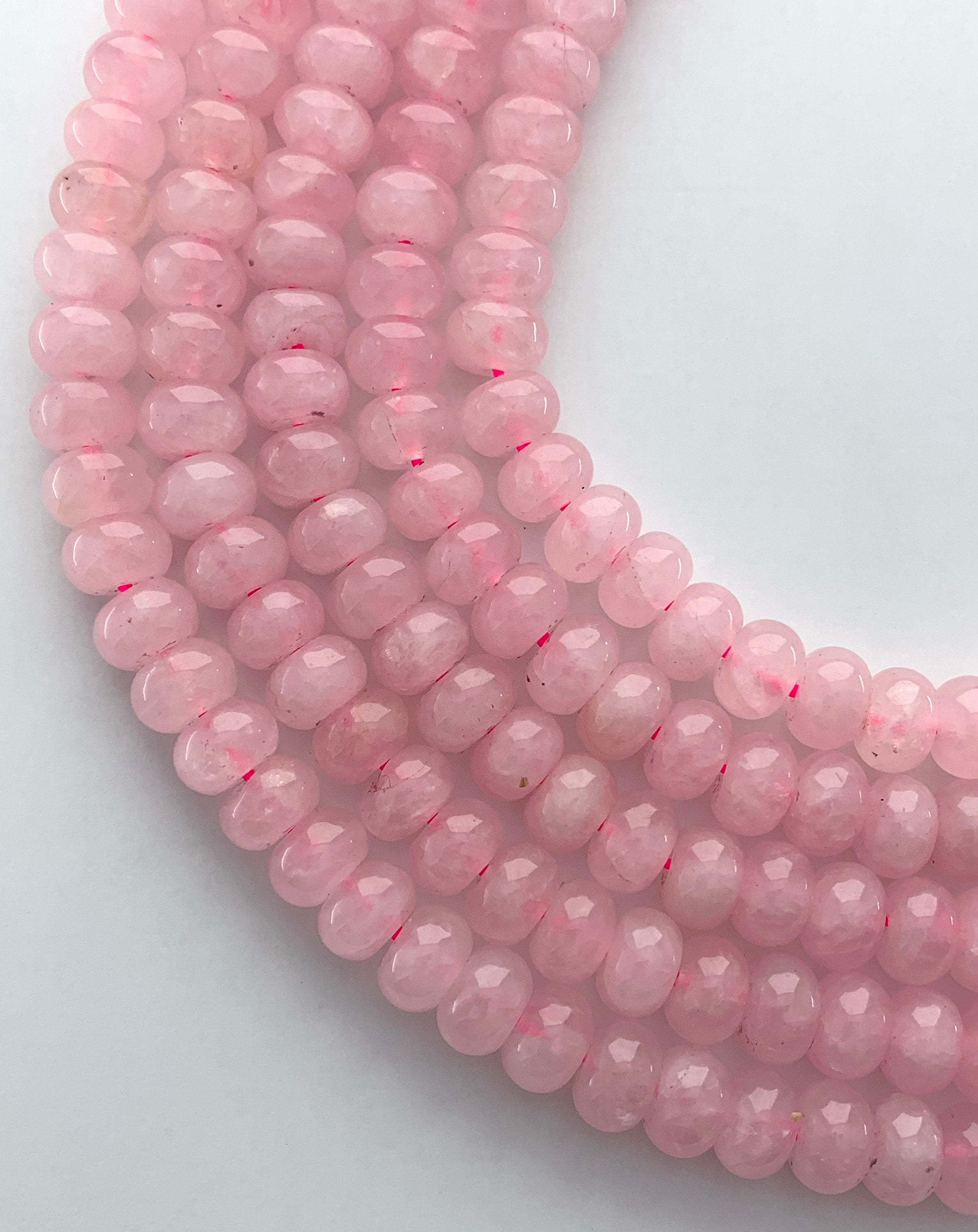 5x8mm Rondelle Rose Quartz Gemstone Beads. 15" Strand Of High Quality Rondelle Shaped Beads, Approx. 70 Per Strand. Pink Quartz. 5x8mm Rondelle Rose Quartz Gemstone Beads. 15" Strand Of High Quality Rondelle Shaped Beads, Approx. 70 Per Strand. Pink Quartz.