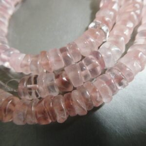Rose quartz 6mm rondelle beads- 8in strand gemstone-jewelry making -craft natural beads Rose quartz 6mm rondelle beads- 8in strand gemstone-jewelry making -craft natural beads