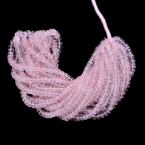 Aaa+ Natural Rose Quartz 5mm-7mm Smooth Rondelle Beads | 17inch Strand | Soft Pink Quartz Semi Precious Gemstone Roundel Beads For Jewelry Aaa+ Natural Rose Quartz 5mm-7mm Smooth Rondelle Beads | 17inch Strand | Soft Pink Quartz Semi Precious Gemstone Roundel Beads For Jewelry
