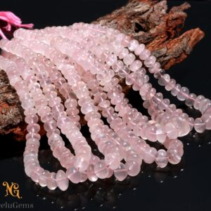 Aaa+ Pink Rose Quartz Smooth Rondelle Beads,9-12 Mm Natural Rose Quartz Indian Cut Beads,16" Loose Gemstone Beads For Handmade Jewelry Aaa+ Pink Rose Quartz Smooth Rondelle Beads,9-12 Mm Natural Rose Quartz Indian Cut Beads,16" Loose Gemstone Beads For Handmade Jewelry