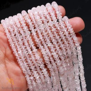 Aaa+ Pink Rose Quartz Smooth Rondelle Beads,4-6 Mm Natural Rose Quartz Indian Cut Beads,13" Loose Gemstone Beads For Handmade Jewelry Aaa+ Pink Rose Quartz Smooth Rondelle Beads,4-6 Mm Natural Rose Quartz Indian Cut Beads,13" Loose Gemstone Beads For Handmade Jewelry