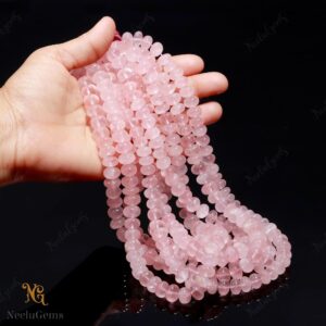 Aaa+ Pink Rose Quartz Smooth Rondelle Beads,9-10 Mm Natural Rose Quartz Indian Cut Beads,16" Loose Gemstone Beads For Handmade Jewelry Aaa+ Pink Rose Quartz Smooth Rondelle Beads,9-10 Mm Natural Rose Quartz Indian Cut Beads,16" Loose Gemstone Beads For Handmade Jewelry