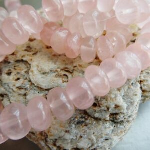 Rose quartz rondelle 9mm beads-8in strand gemstone -jewelry making -craft natural pink beads Rose quartz rondelle 9mm beads-8in strand gemstone -jewelry making -craft natural pink beads