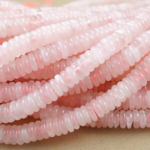 Rose Quartz Beads (Rondelle)(Smooth)(6mmx2mm)(15.5"Strand) Rose Quartz Beads (Rondelle)(Smooth)(6mmx2mm)(15.5"Strand)