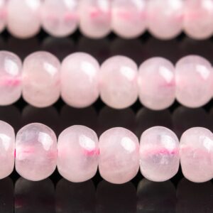 Genuine Natural Rose Quartz Gemstone Beads 6x4MM Pink Rondelle AA Quality Loose Beads (103418) Genuine Natural Rose Quartz Gemstone Beads 6x4MM Pink Rondelle AA Quality Loose Beads (103418)