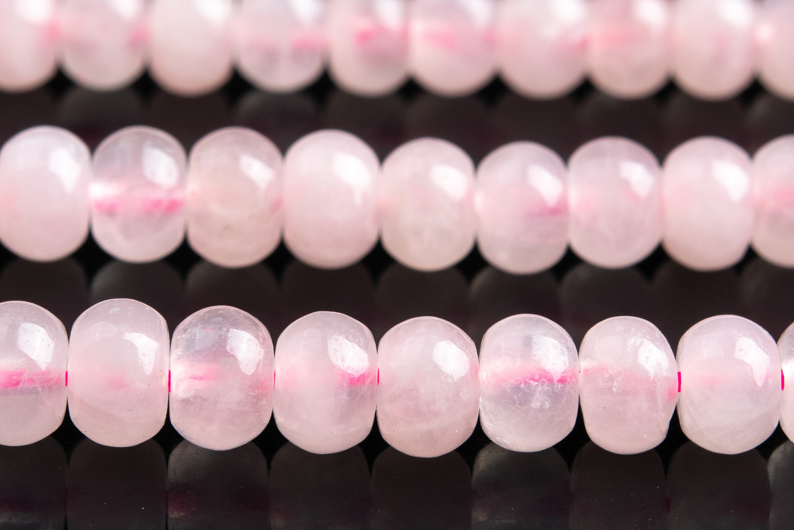Genuine Natural Rose Quartz Gemstone Beads 6x4mm Pink Rondelle Aa Quality Loose Beads (103418) Genuine Natural Rose Quartz Gemstone Beads 6x4mm Pink Rondelle Aa Quality Loose Beads (103418)
