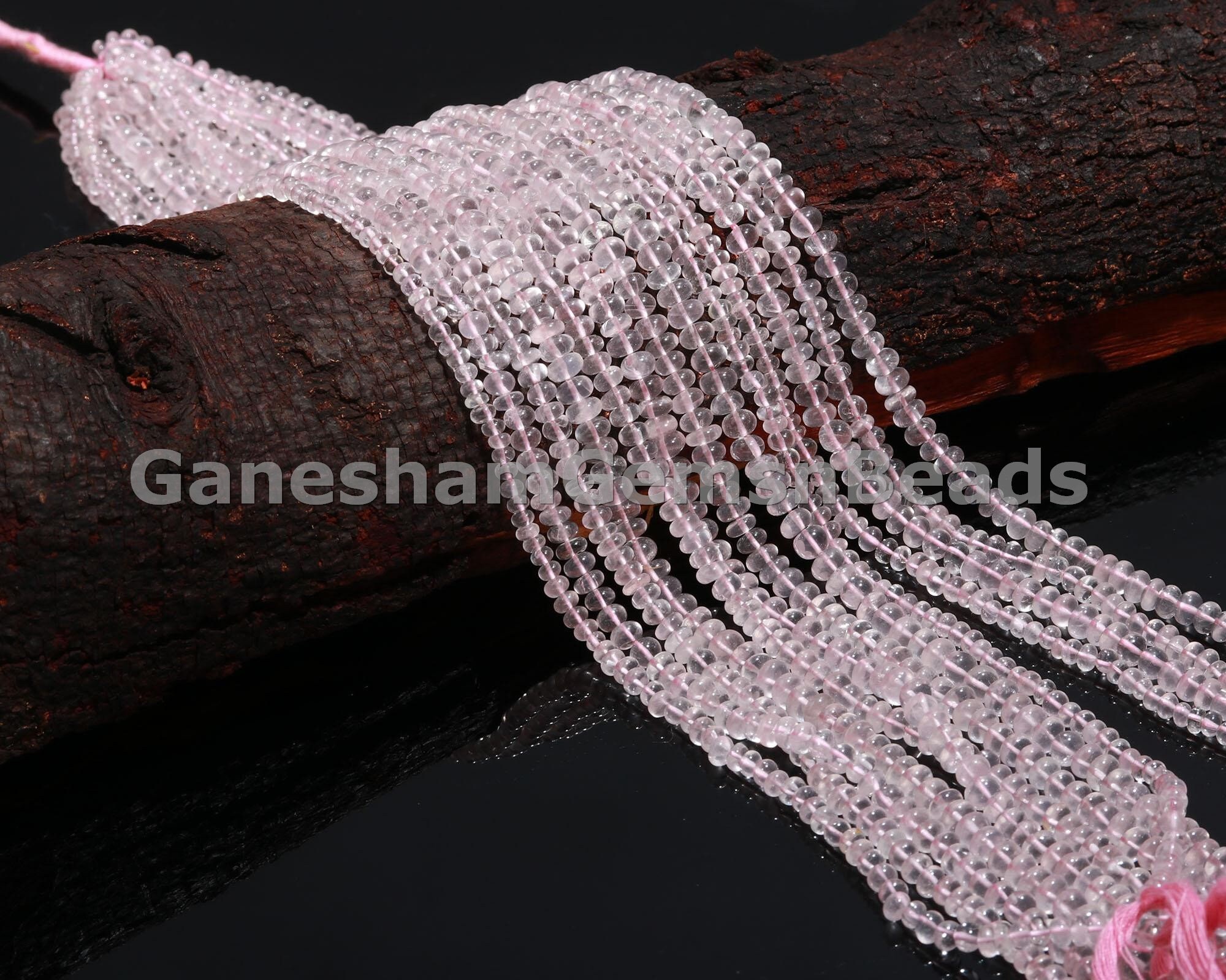 High Quality Rose Quartz Smooth Rondelle Gemstone Beads, Natural Rose Quartz Beads Strand For Jewelry Making Wholesale Beads, Gift High Quality Rose Quartz Smooth Rondelle Gemstone Beads, Natural Rose Quartz Beads Strand For Jewelry Making Wholesale Beads, Gift