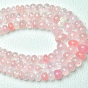 Natural Rose Quartz Rondelle Beads 6mm To 9.5mm Smooth Rondelle Jewelry Gemstone Beads Rose Quartz Plain Beads Strand 8.5 Inch Strand No5266 Natural Rose Quartz Rondelle Beads 6mm To 9.5mm Smooth Rondelle Jewelry Gemstone Beads Rose Quartz Plain Beads Strand 8.5 Inch Strand No5266