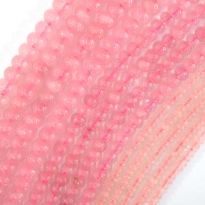 Natural Pink Rose Quartz Rondelle Button Beads 15" Strand 2x4mm 4x6mm 5x8mm Natural Pink Rose Quartz Rondelle Button Beads 15" Strand 2x4mm 4x6mm 5x8mm