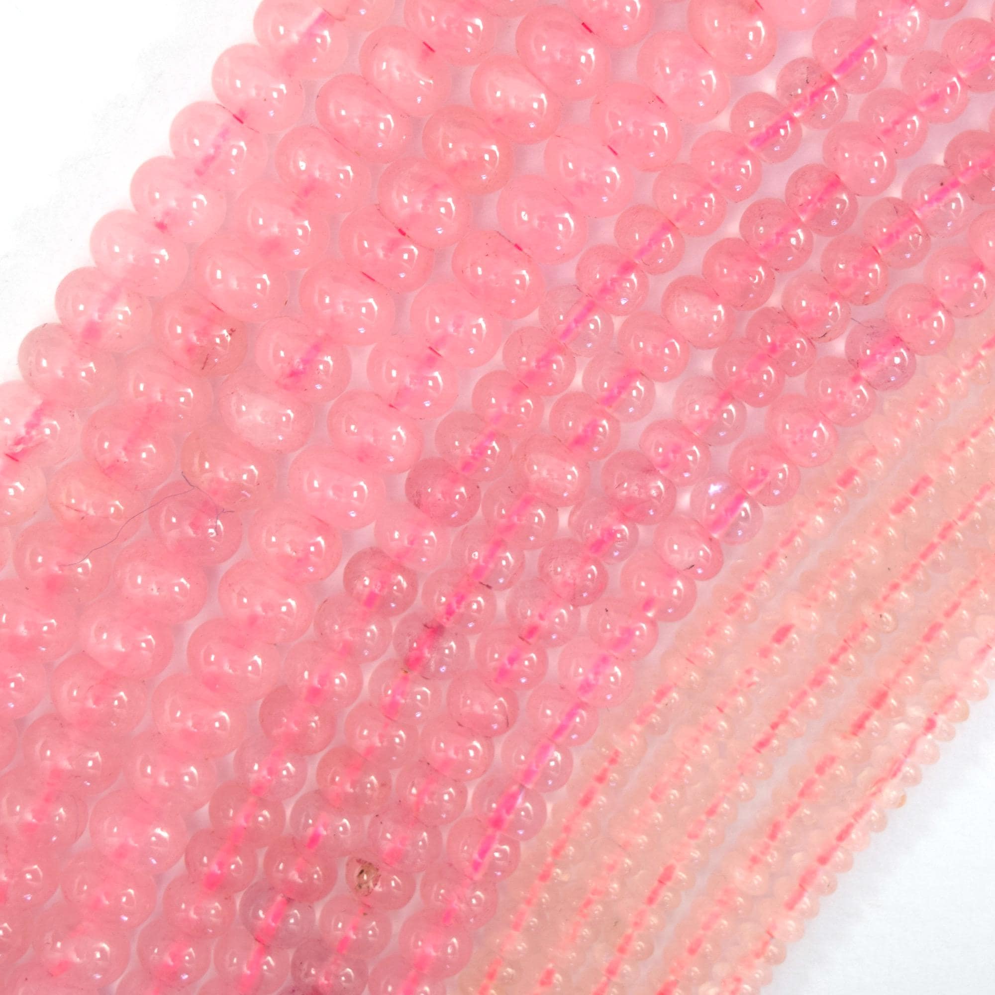 Natural Pink Rose Quartz Rondelle Button Beads 15" Strand 2x4mm 4x6mm 5x8mm Natural Pink Rose Quartz Rondelle Button Beads 15" Strand 2x4mm 4x6mm 5x8mm