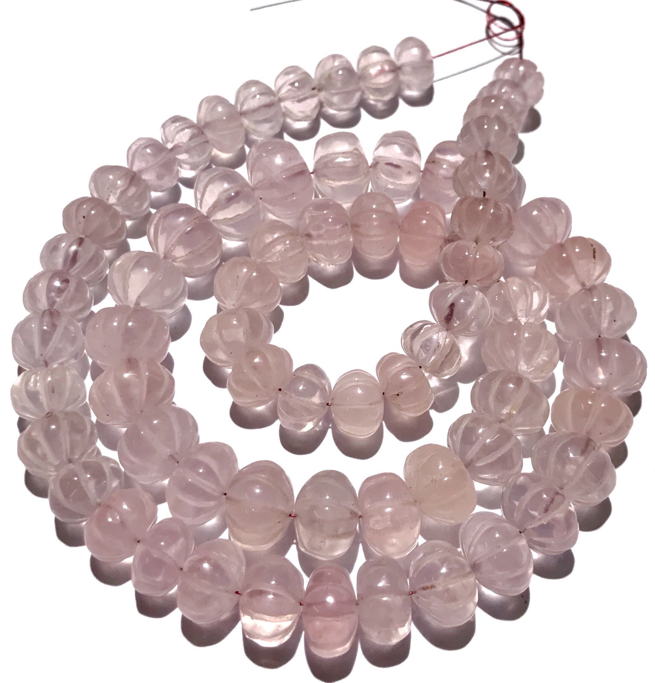 Pink Rose Quartz Carved Melon Shape Beads 8mm To 11mm Rose Quartz Carved Rondelle Beads Rose Quartz Beads Carvings 20” Rose Quartz Pumpkins Pink Rose Quartz Carved Melon Shape Beads 8mm To 11mm Rose Quartz Carved Rondelle Beads Rose Quartz Beads Carvings 20” Rose Quartz Pumpkins