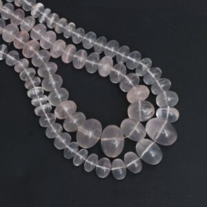 Pink Rose Quartz Smooth Rondelle Beads, 7 Mm To 17 Mm, Rose Quartz Rondelle, Rose Quartz Jewelry Making Gemstone Beads, 18 Inch Strand Pink Rose Quartz Smooth Rondelle Beads, 7 Mm To 17 Mm, Rose Quartz Rondelle, Rose Quartz Jewelry Making Gemstone Beads, 18 Inch Strand