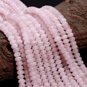 Rose Quartz Smooth Rondelle Beads, Natural Rose Quartz Rondelle Beads, Quartz 8mm Bead 15" Strand For Jewelry Making Wholesale Beads, Gift Rose Quartz Smooth Rondelle Beads, Natural Rose Quartz Rondelle Beads, Quartz 8mm Bead 15" Strand For Jewelry Making Wholesale Beads, Gift
