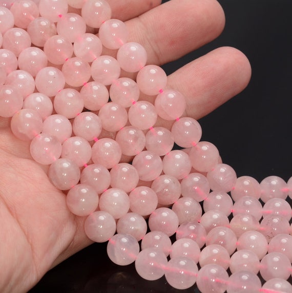 10mm Madagascar Rose Quartz Gemstone Grade Aa Pink Round Loose Beads 7.5 Inch Half Strand Lot 1,2,6,12 And 50 (90183660-373)