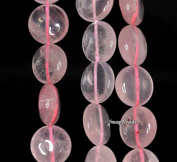 14mm Rose Quartz Gemstone Flat Round Loose Beads 7 Inch Half Strand Lot 1,2,6,12 And 50 (90191226-b25-543)