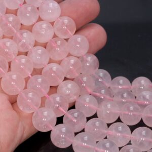 14mm Translucent Pink Mozambique Rose Quartz Gemstone Grade Aaa Round Loose Beads 7.5 Inch Half Strand (80003851-b103)