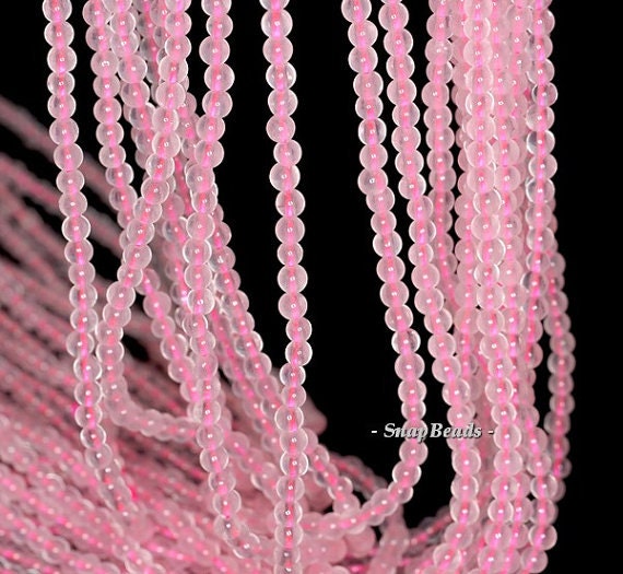 3mm Rose Quartz Gemstone Round 3mm Loose Beads 16 Inch Full Strand Lot 1,2,6,12 And 50 (90114028-107 - 3mm A)