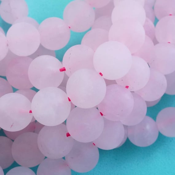 Rose Quartz Beads (round)(matte)(4mm)(6mm)(8mm)(10mm)(16"strand)