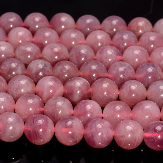 Genuine Natural Madagascar Rose Quartz Gemstone Grd Aaa Purple Pink 5mm 6mm 7mm 8mm 9mm 10mm 11mm 12mm Round Beads 7.5inch Half Strand(a214)