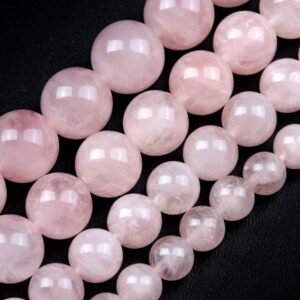 Madagascar Rose Quartz Beads Genuine Natural Grade AAA Gemstone Round Loose Beads 8MM 10MM 12MM Bulk Lot Options