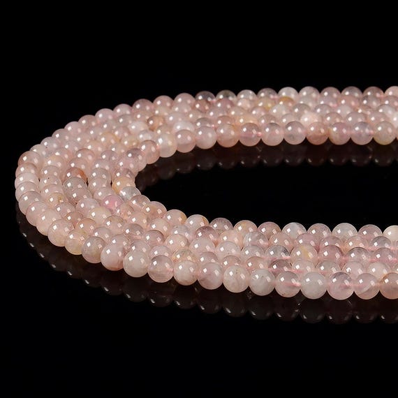 Natural Madagascar Rose Quartz Gemstone Round 5mm 6mm 7mm Loose Beads Bulk Lot 1,2,6,12 And 50 (d636)