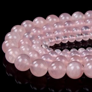 Natural Madagascar Rose Quartz Soft Pink Gemstone Grade AAA Round 4MM 6MM 8MM 10MM 12MM Beads BULK LOT 1,2,6,12 and 50 (D99)