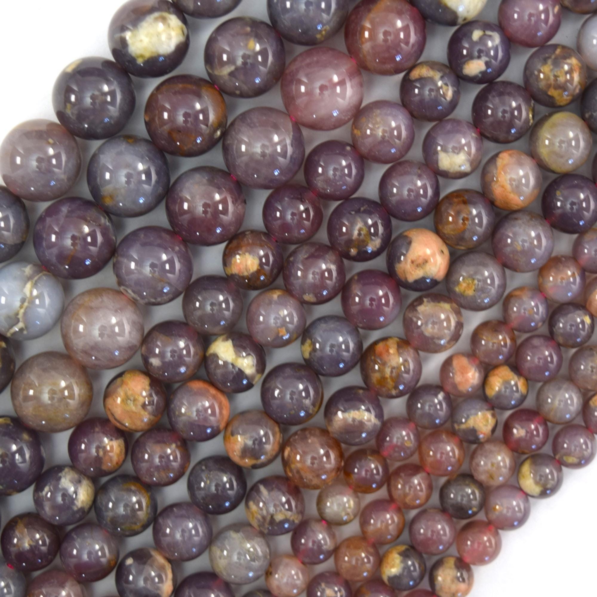 Natural Madagascar Purple Rose Quartz Round Beads 15" Strand 6mm 8mm 10mm Natural Madagascar Purple Rose Quartz Round Beads 15" Strand 6mm 8mm 10mm