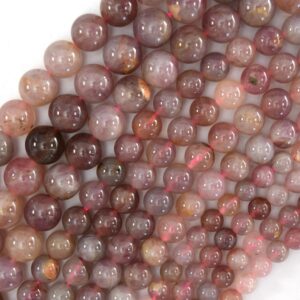 Natural Madagascar Lavender Rose Quartz Round Beads 15.5" Strand 6mm 8mm 10mm