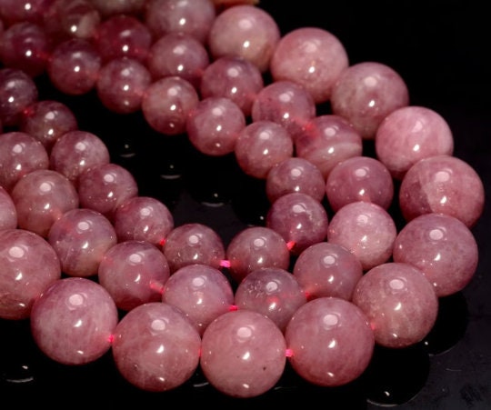 Natural Madagascar Rose Quartz Gemstone Grade Aaa Purple Pink Round 12mm 13mm 14mm 15mm 16mm 17mm Loose Beads (d481)