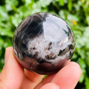 Black Rose Quartz Crystal Sphere (43mm, 117G)