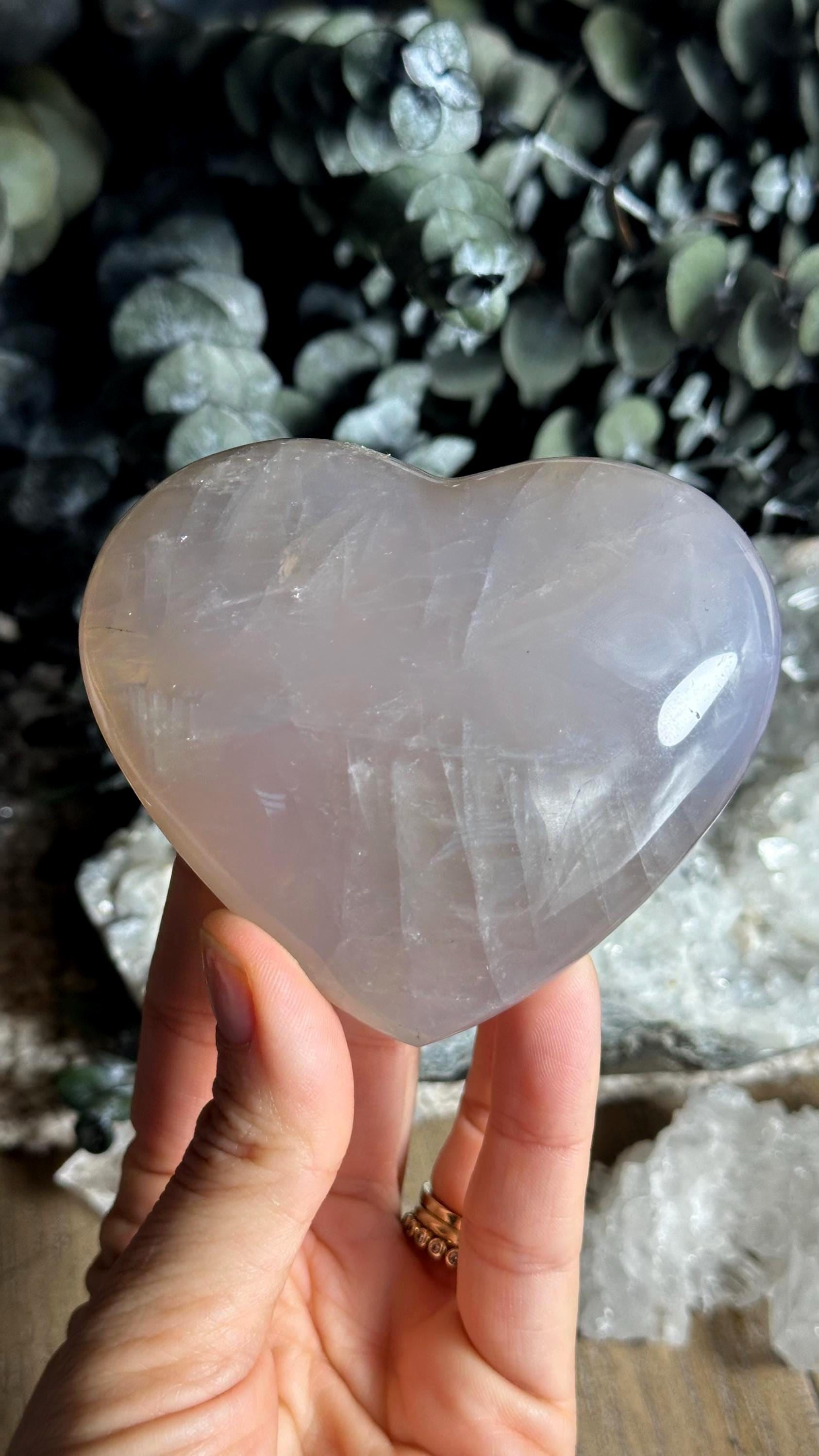 Blue Rose Quartz Heart: Healing Stone, Emotional Balance