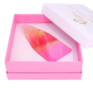 Rose Quartz Crystal Soap with Heart Gemstone, English Rose Soap Bar, Luxury Aromatherapy Soap, Gift for Her
